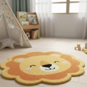 Smiling Lion Kids Tufted Rug